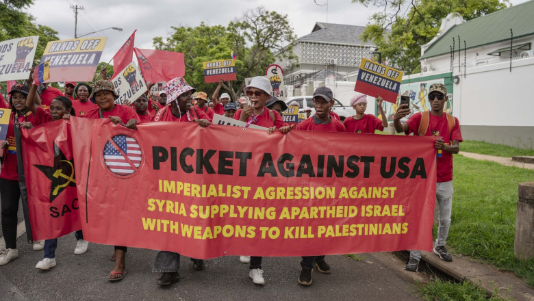 Protests held in South Africa against US actions in Venezuela