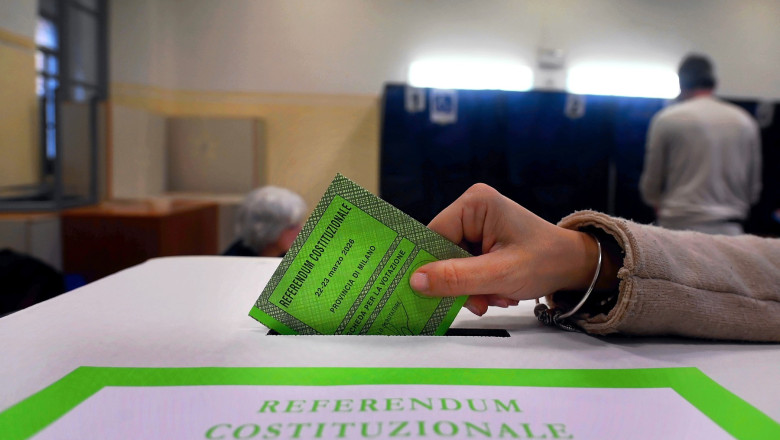 Milan, Polling Stations Prepared For The Popular Referendum On Justice Voting