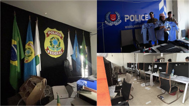 imagini dintr-un complex abandonat folosit de escroci pentru a-și înșela victimele online