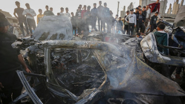 palestinieni Maghazi atac israelian masina distrusa