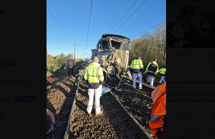 Un TGV a lovit un camion militar în Pas-de-Calais: mecanicul trenului a murit, cel puțin 27 de pasageri au fost răniți