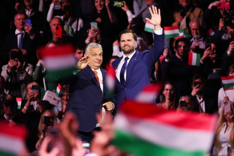 JD Vance Attends Viktor Orban's Rally In Budapest