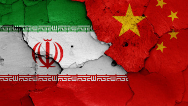 flags of Iran and China