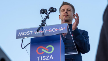 Peter Magyar's Tisza party/ 1848 commemoration, Budapest, Hungary