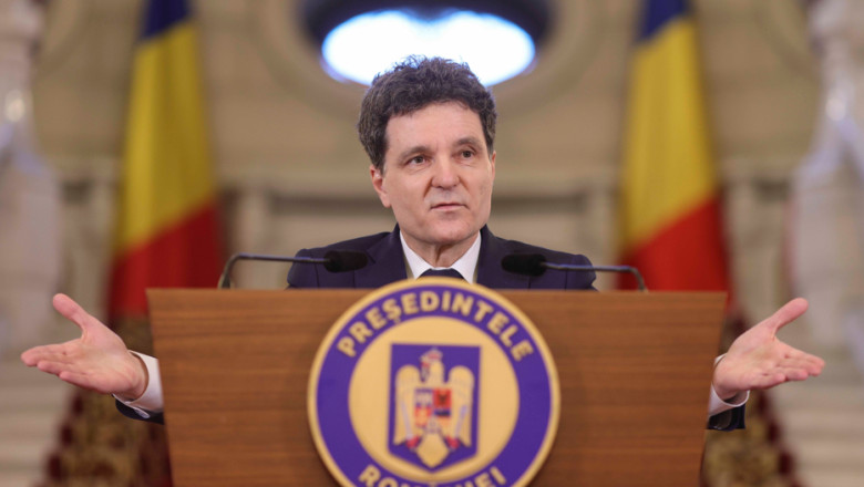 nicusor dan face declaratii la palatul cotroceni