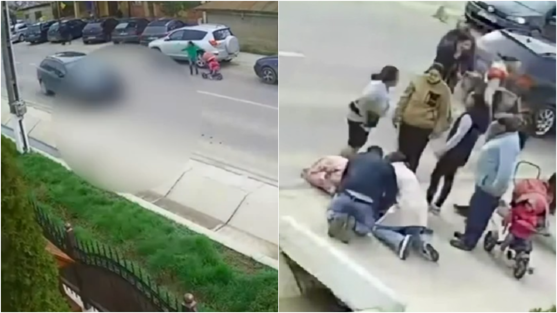 Accident grav în Bacău: un copil a fost lovit de o mașină după ce a fugit de lângă mama sa. Intervenția a doi tineri i-a salvat viața
