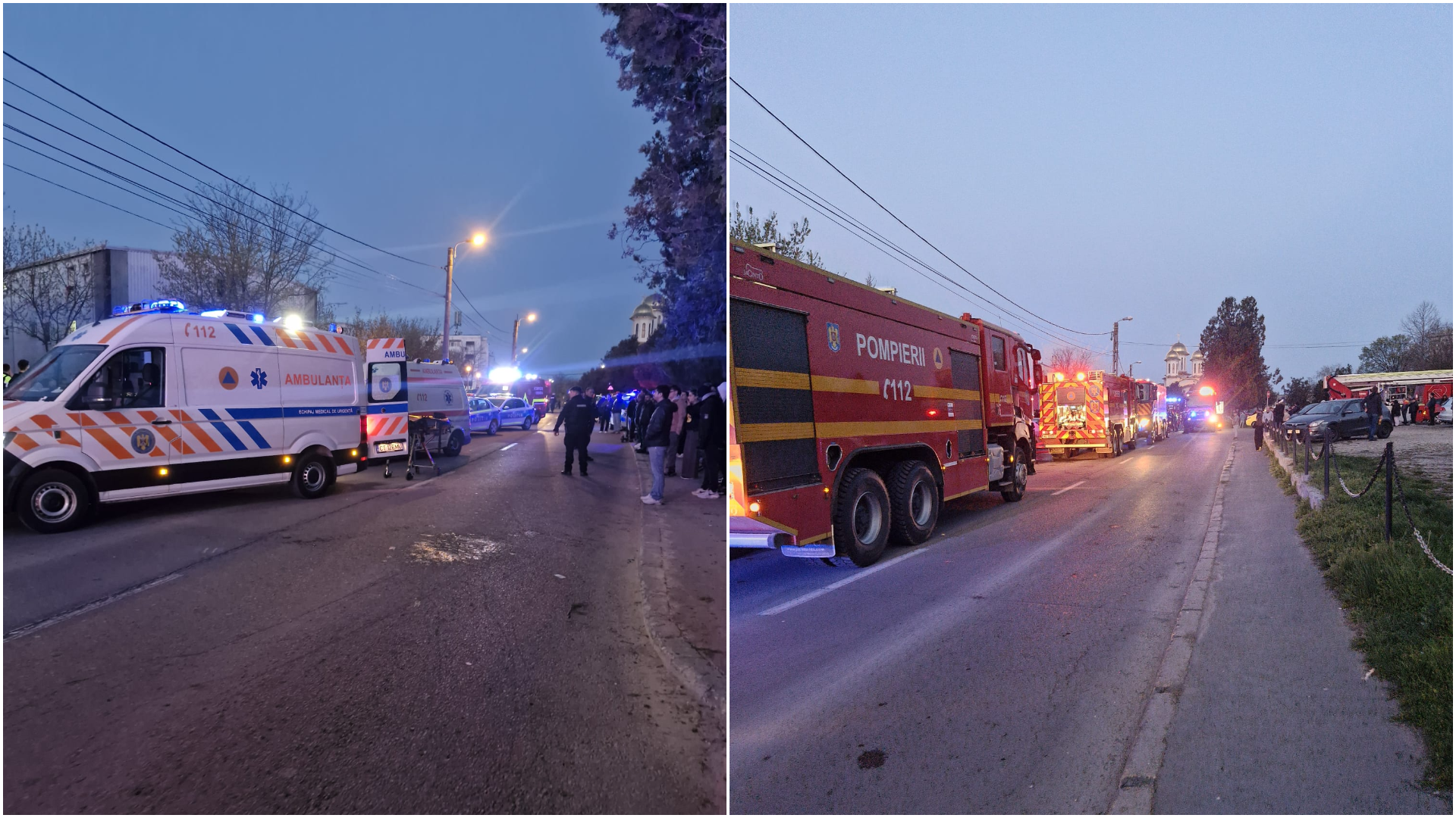 Incendiu puternic la un bloc din Constanța: șase adulți și trei copii la spital. O persoană este în stare gravă