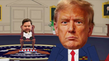 JD Vance and Donald Trump on 'South Park' season 28, episode three.