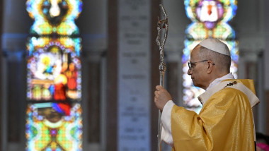 Pope Leo XIV celebrates Mass at the Basilica of St. Augustine in Annaba, Algeria