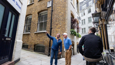 The building in white is recorded as William Shakespeare’s London home