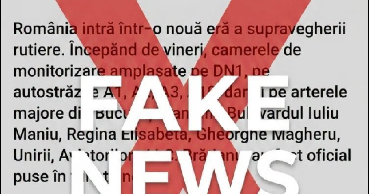 MAI demontează fake news despre monitorizarea traficului