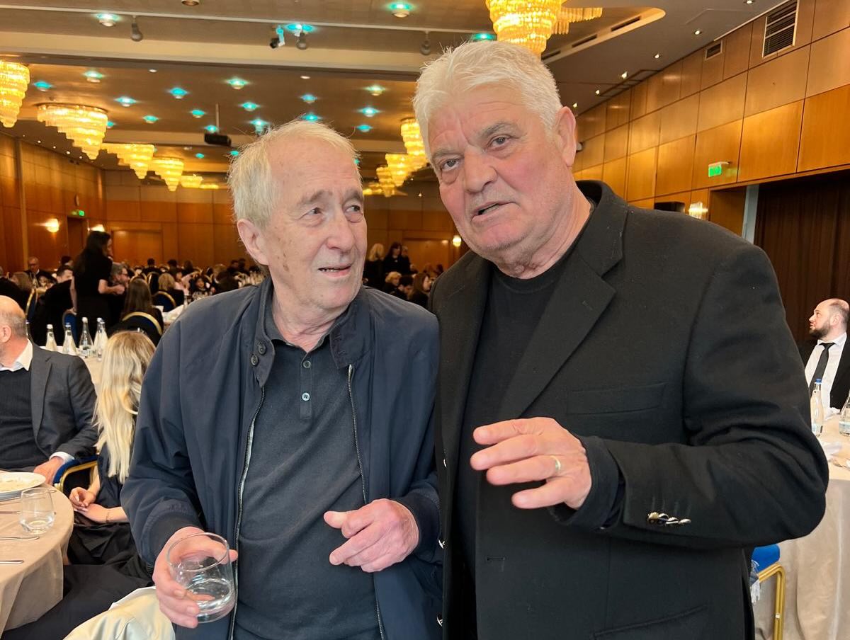 Valentin Ceaușescu, prezent la parastasul lui Mircea Lucescu. S-a fotografiat cu Andone: „O zi care ne-a îngenuncheat pe toți”