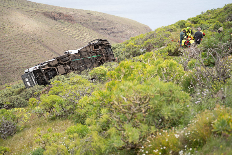 Fatal bus accident in La Gomera