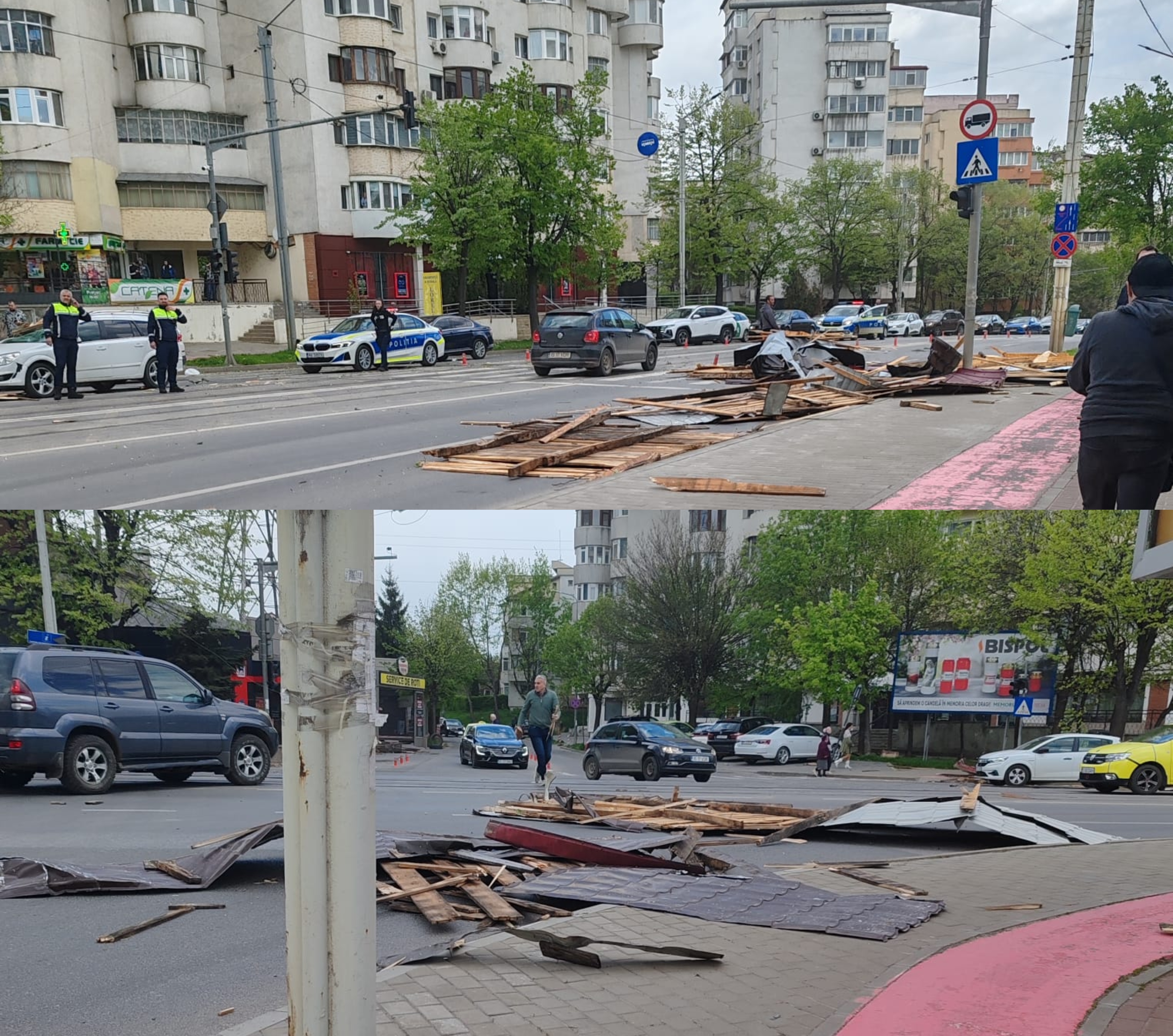 Vânt puternic în Moldova. Un bărbat a murit după ce a fost lovit de un acoperiș prăbușit