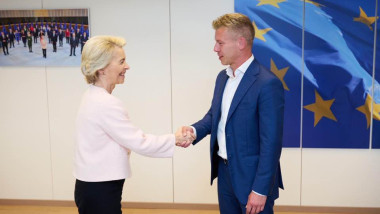 Ursula von der Leyen și Peter Magyar. Foto Facebook