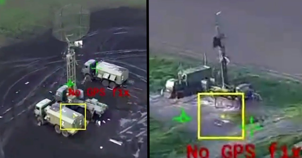 Momentul în care o dronă ucraineană lovește o stație radar Kasta-2E în regiunea Belgorod