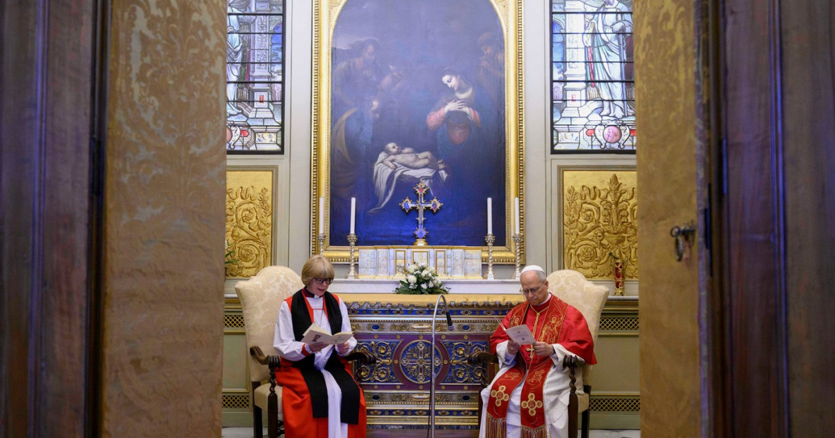 Moment istoric la Vatican: Papa Leon al XIV-lea s-a rugat alături de Arhiepiscopul de Canterbury