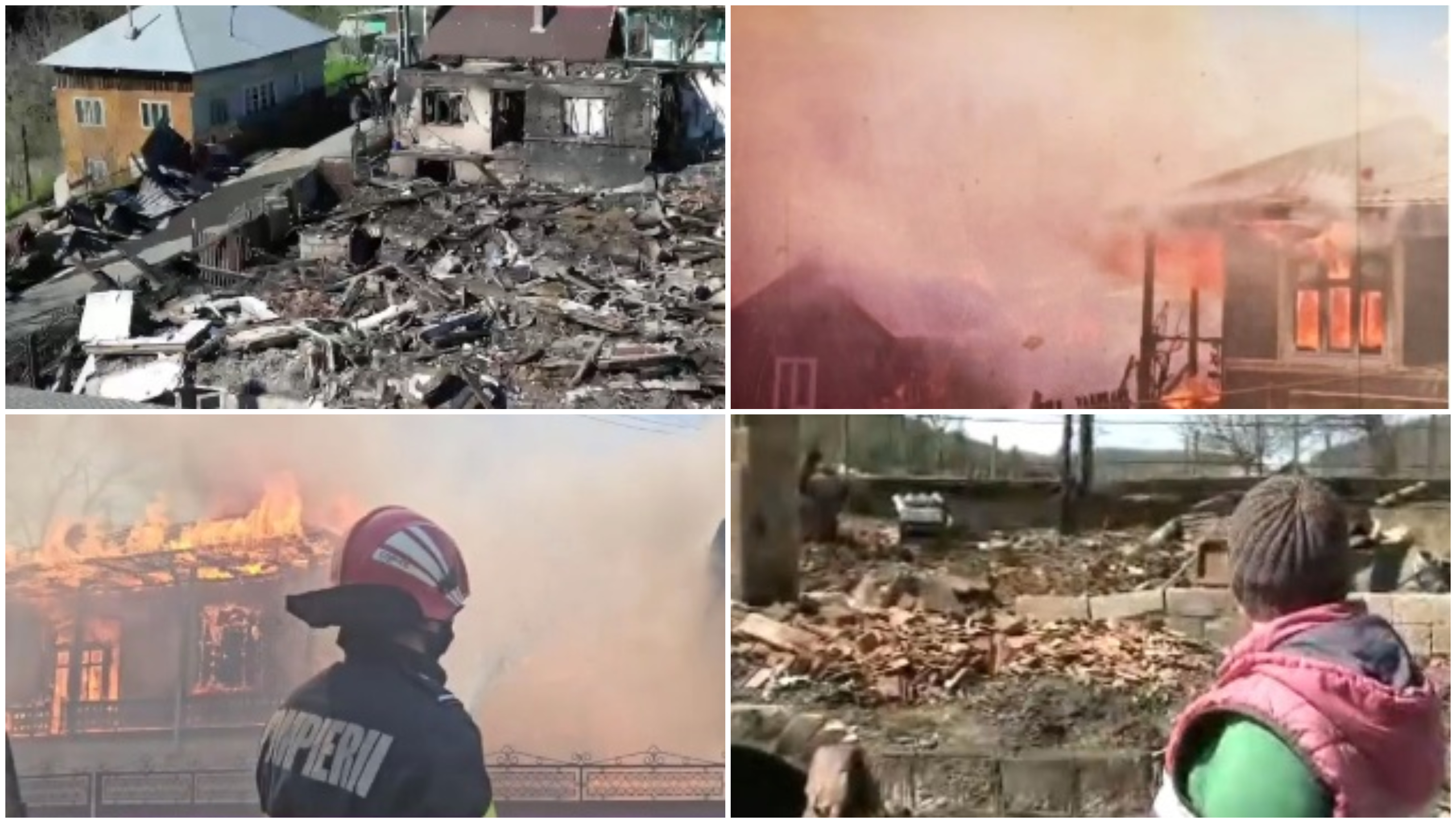 Urmările incendiului în lanț, care a mistuit zeci de gospodării în Vrancea. Mărturiile oamenilor rămași pe drumuri: „S-a distrus tot”