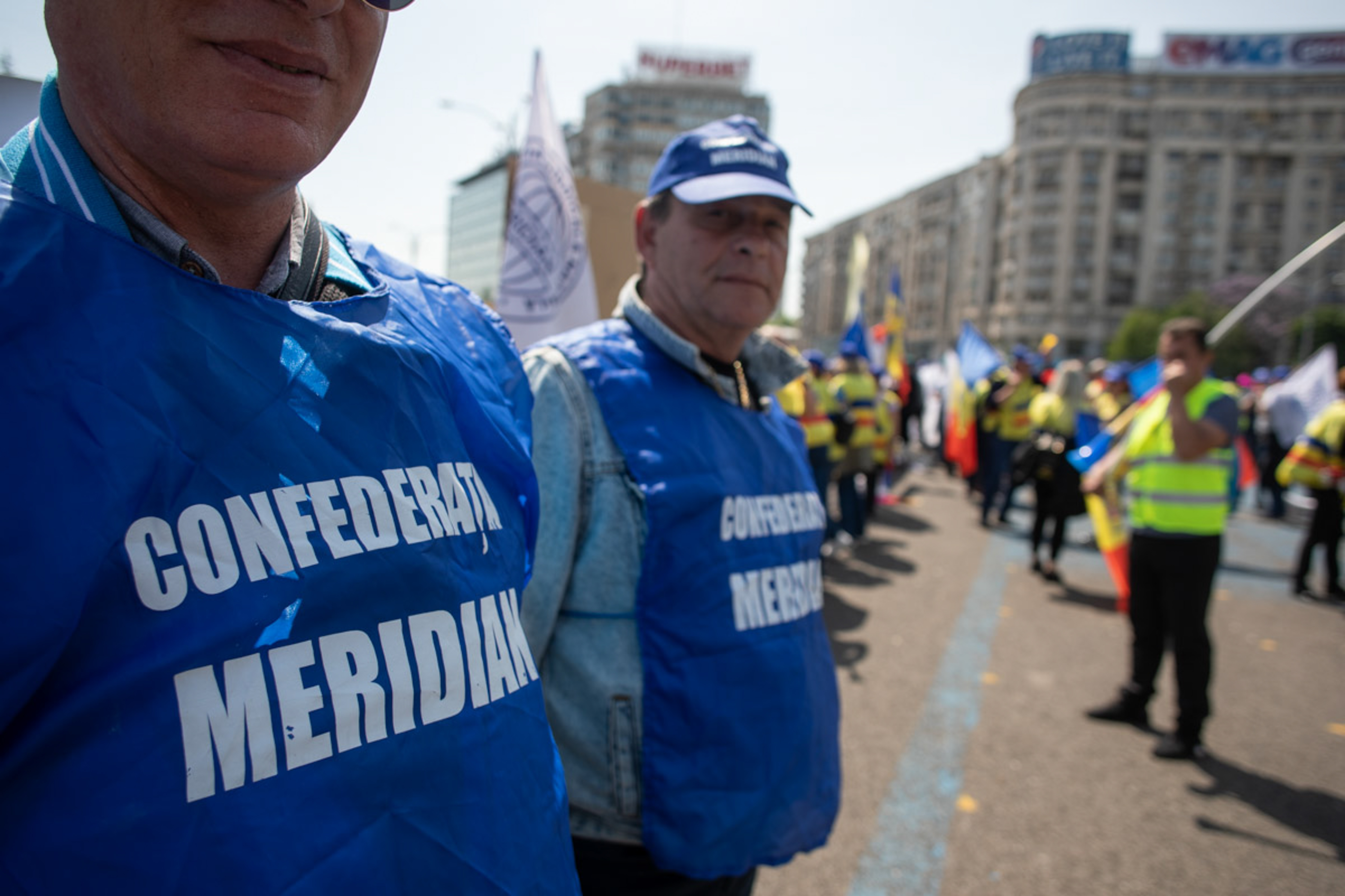 Protest marți în Piața Victoriei, organizat de Confederația Meridian. Mii de sindicaliști, nemulțumiți de măsurile guvernamentale