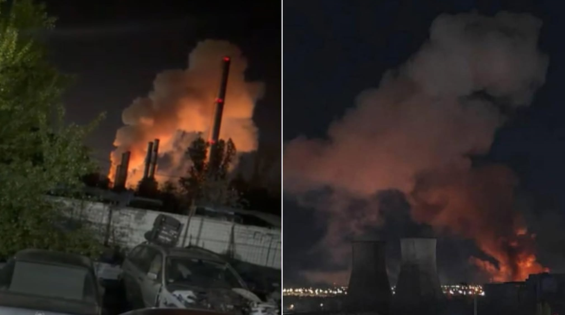 Explozie și incendiu puternic la CET Vest din Capitală. Mobilizare mare a echipelor de intervenție. Raed Arafat: Situația e în dinamică