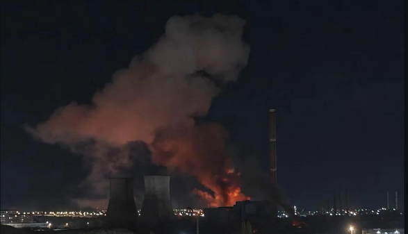 Incendiu puternic la CET Vest. Mobilizare mare a echipelor de intervenție