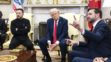 zelenski, trump și vance in biroul oval