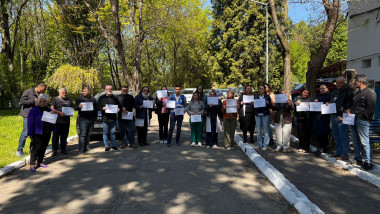 sindicalistii de la apele române protesteaza