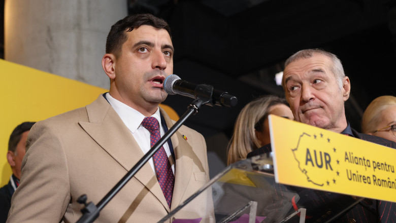 Gigi Becali a spus, la votul moțiunii, că nu are încredere în George Simion: Niciodată în viața lor AUR n-o să fie la guvernare
