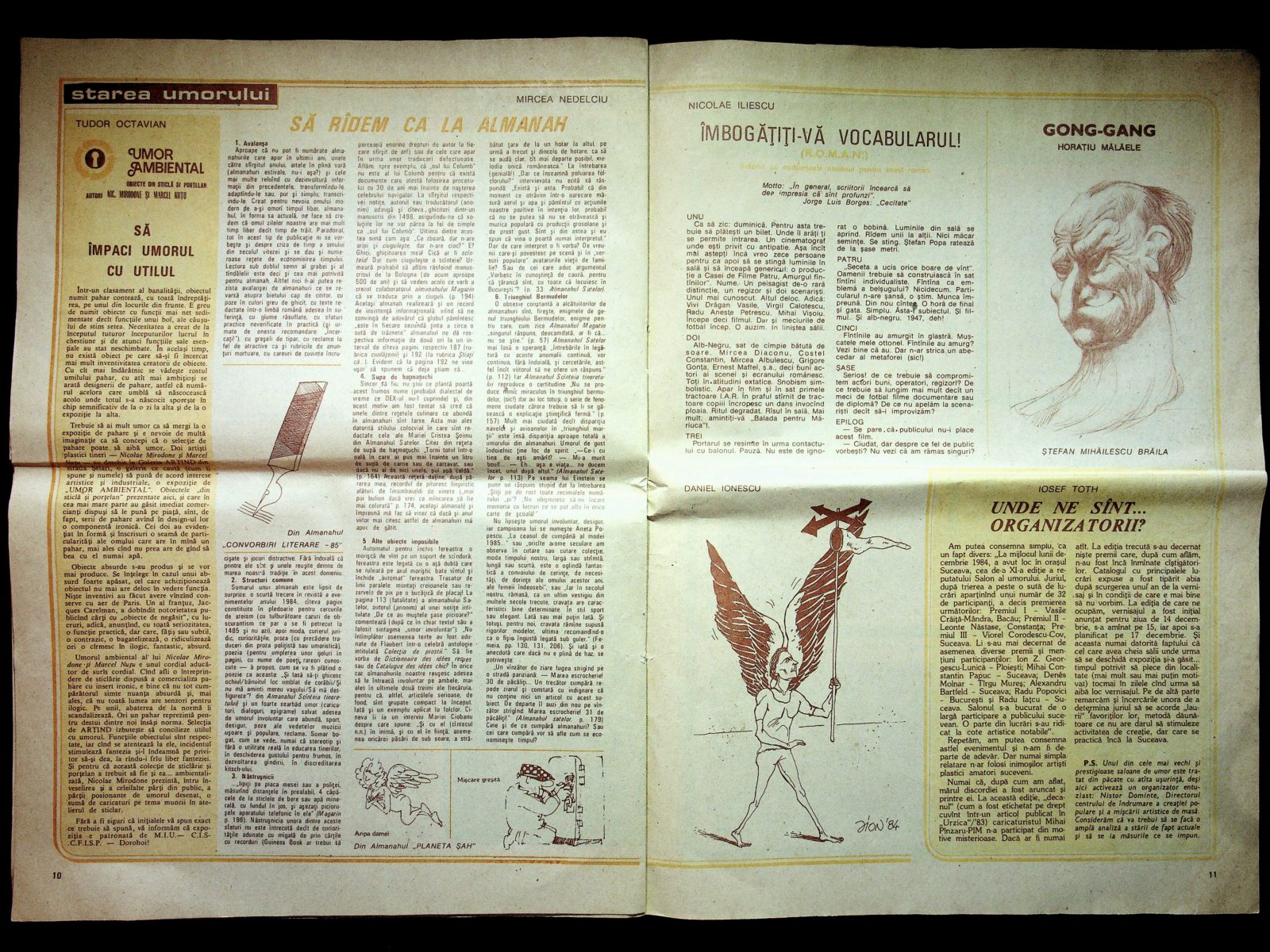O „fișă informativă” din anii '80: În caricatură e prezentat un toboşar care tremură de frig, iar toba e o canistră de benzină goală