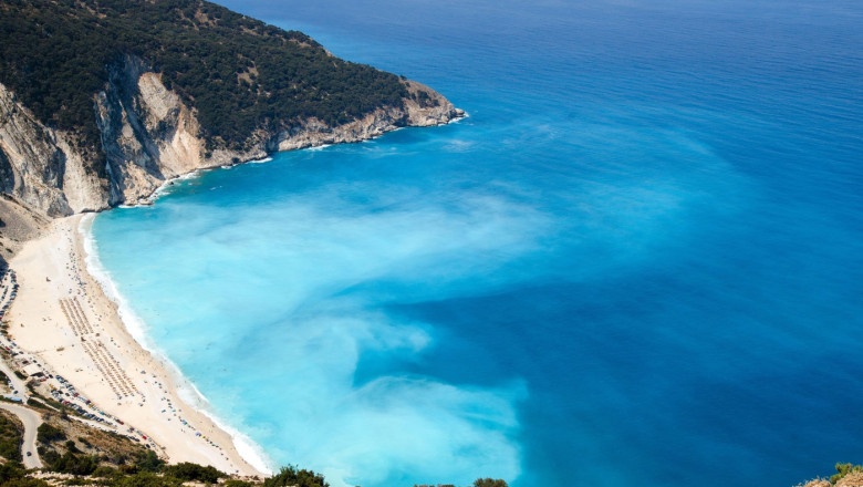 Plajă din Kefalonia, Grecia.