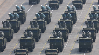 rachete prezentate în timpul unei parade militare de la Beijing