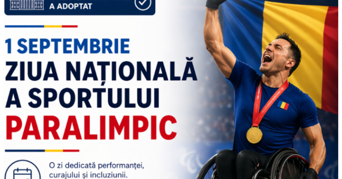 Sportivi paralimpici români în echipament de competiție la ceremonia oficială a Zilei Naționale a Sportului Paralimpic pentru incluziune socială. | sursa foto: Digi24