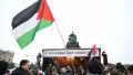 Wien, Austria. 15th May, 2026. VIENNA, AUSTRIA 20260515Song protest in support of Palestine "Song Protest - No Stage for Genocide!" against Israel's participation in the 70th Eurovision Song Contest (ESC), at Maria-Thersien-Platz Vienna, Austria, Friday,