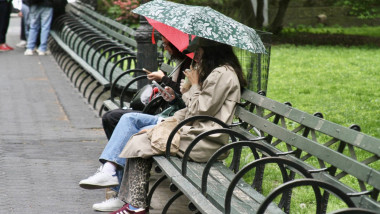 Spring Rainfall In Manhattan.