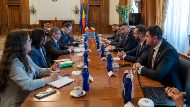Mircea Abrudean l-a primit la Senat pe Igor Grosu, președintele Parlamentului Republicii Moldova.