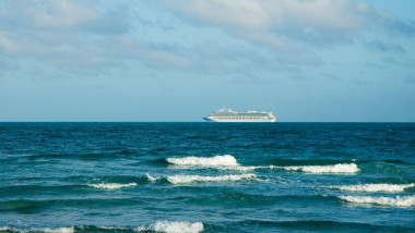 Cruise ship in the sea