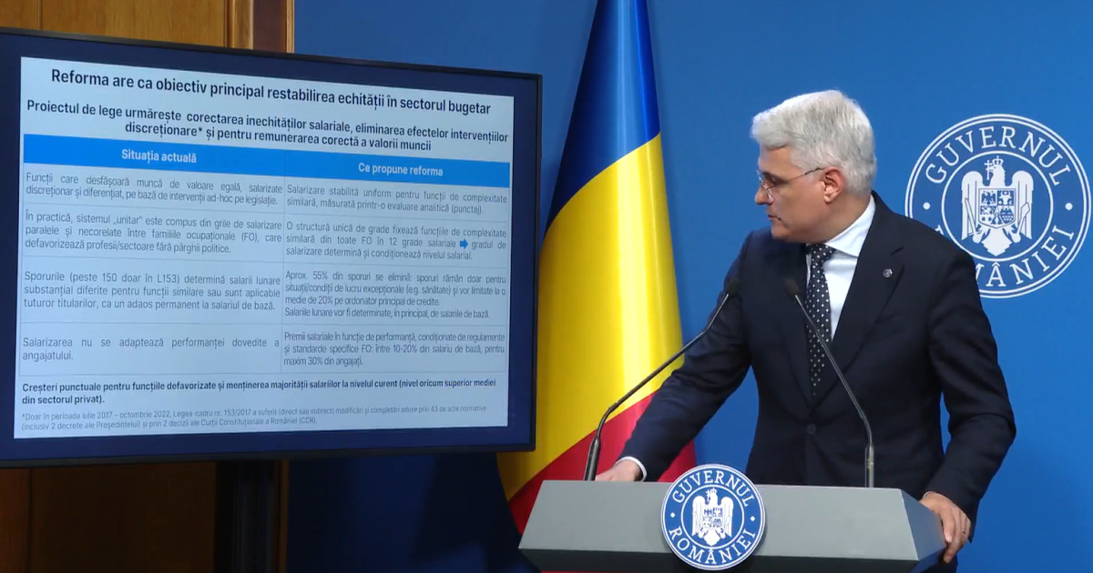Noua lege a salarizării pentru bugetari, prezentată