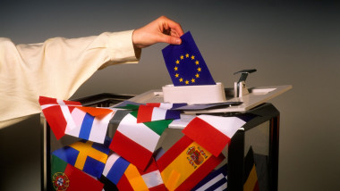 European Parliament EU vote voting concept