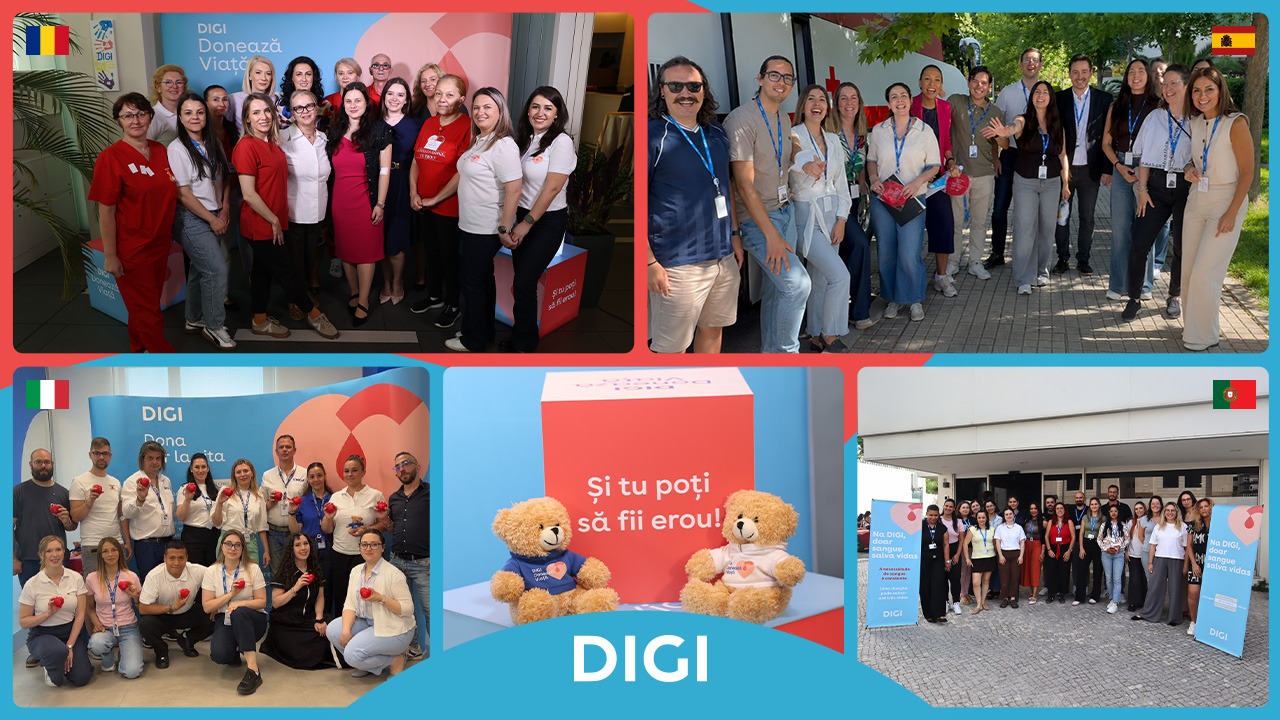 “DIGI DONEAZĂ VIAȚĂ” trece granițele României. O singură campanie, patru țări şi mii de șanse la viață