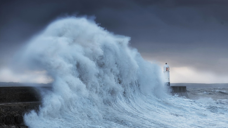 Hurricane Brian hits Porthcawl