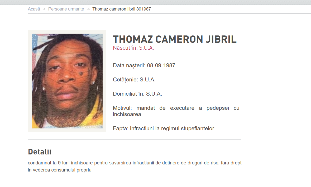 Poliția Română l-a dat în urmărire generală pe rapperul Wiz Khalifa, condamnat definitiv în țară după ce a fumat marijuana pe scenă