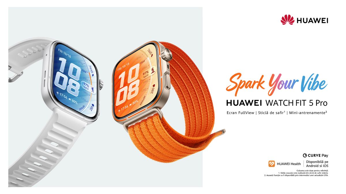 (P) Design modern și funcții care te țin în mișcare: Seria HUAWEI WATCH FIT 5 se adaptează la ritmul vieții tale