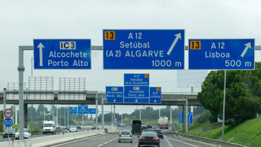 Traffic on the road, Lisbon, Portugal