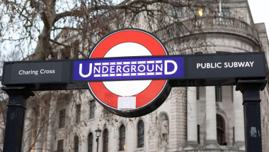 Charing Cross underground station sign.