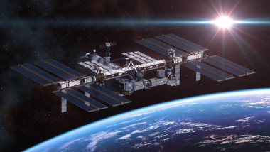 International Space Station Orbiting Earth