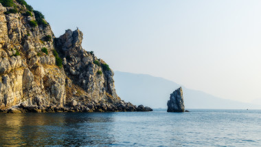 Clear sky over black sea, Crimea, Ukraine
