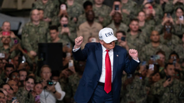 U.S. President Trump Visits USS George Washington In Japan