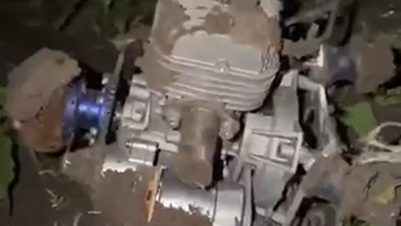Dronă explodată la Orhei. Foto captură video