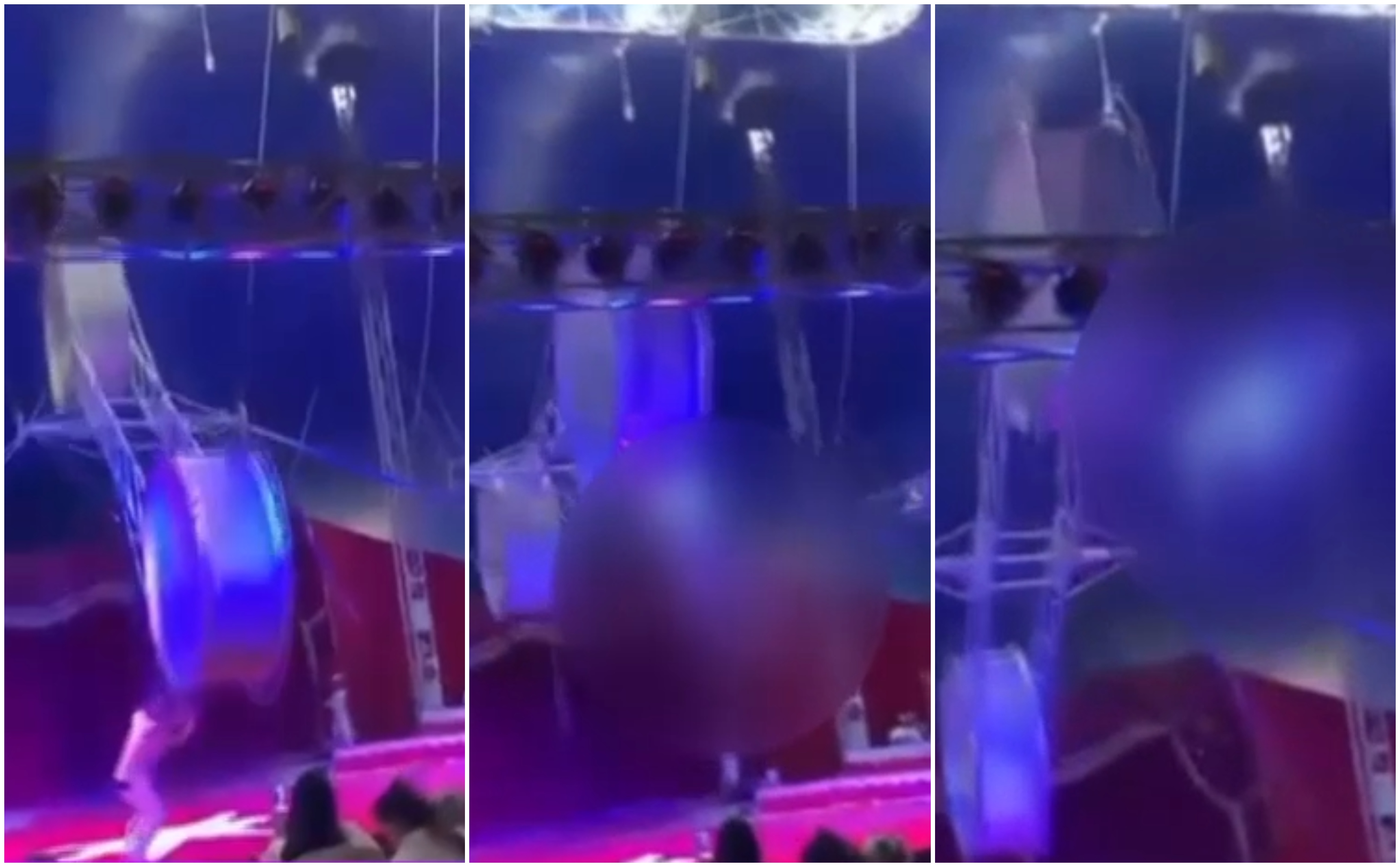 Accident la circ, în Slatina: un acrobat a fost aruncat în public