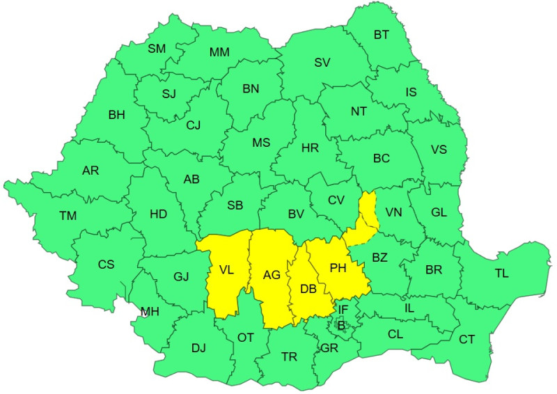 Noi alerte de furtuni: ANM a emis două avertizări cod galben. HARTA zonelor vizate și vremea în București 3